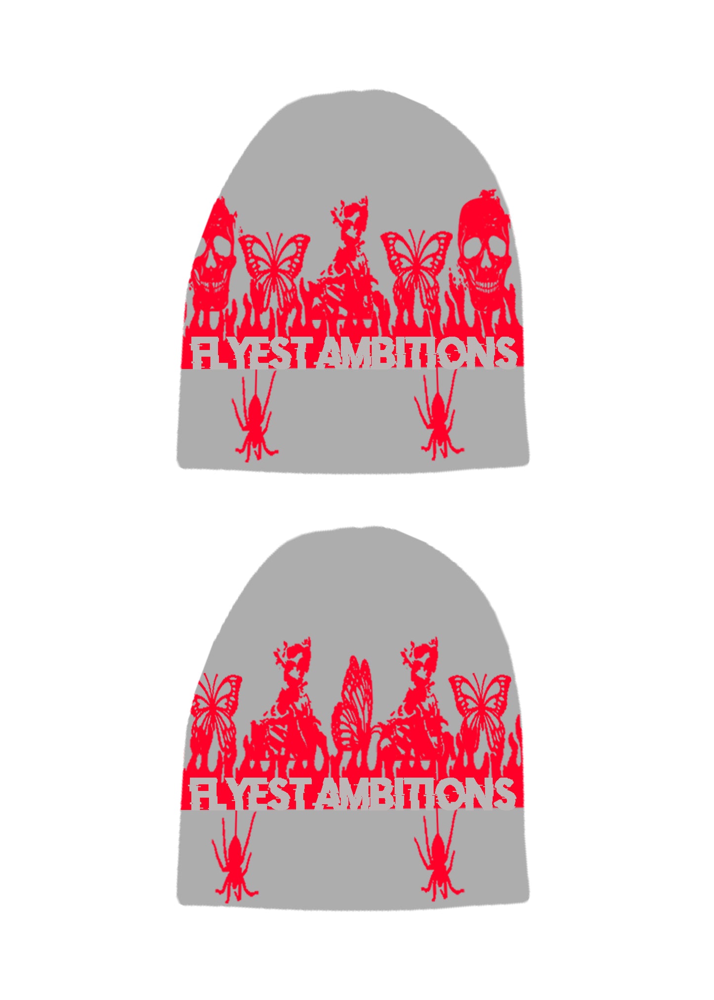 Homage to Ambition Red-Grey Beanie