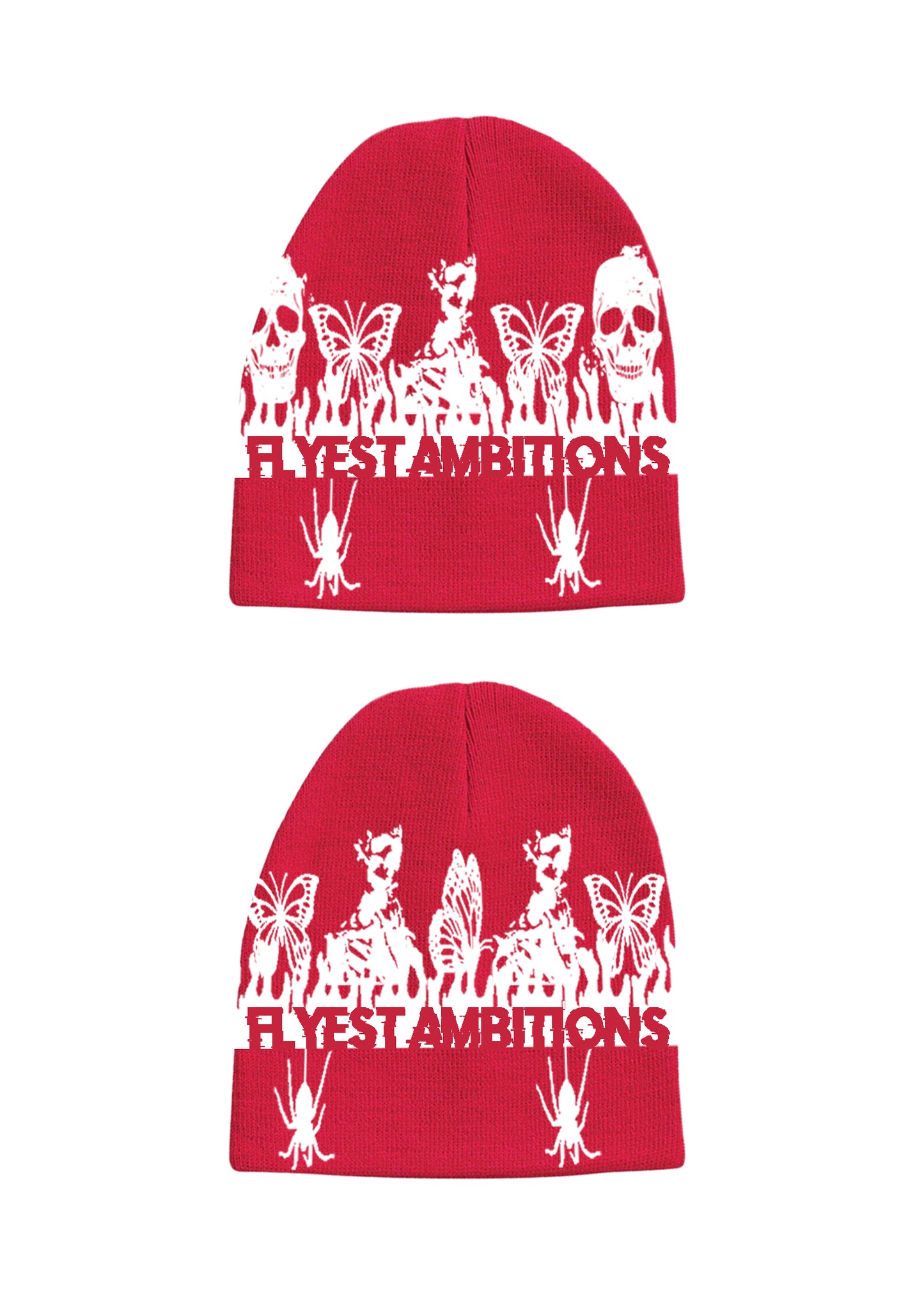 Homage to Ambition Red-Grey Beanie
