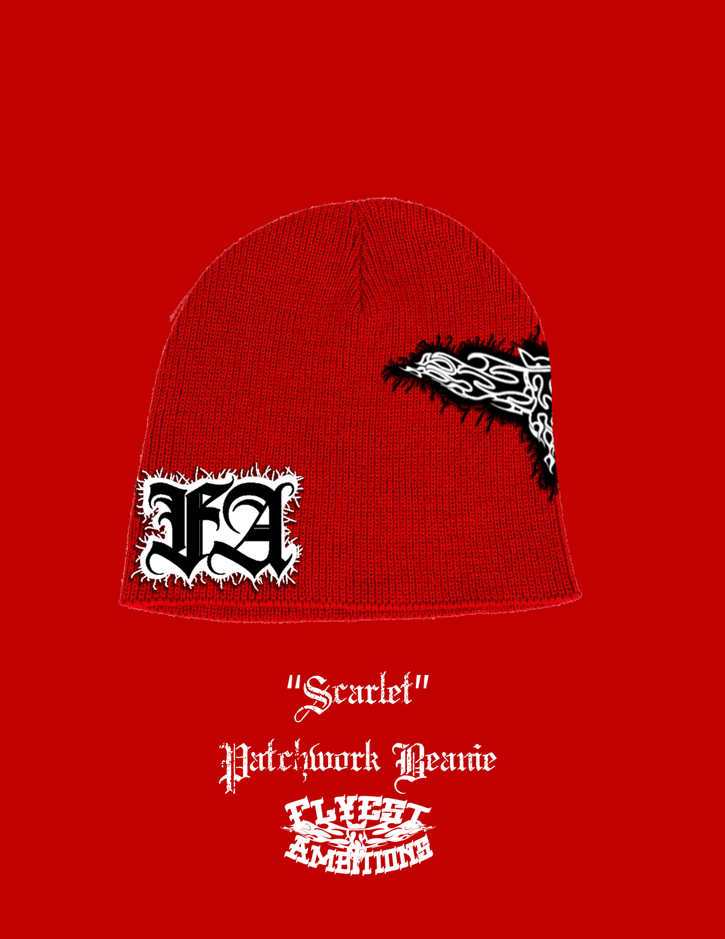 Scarlet Patchwork Beanie